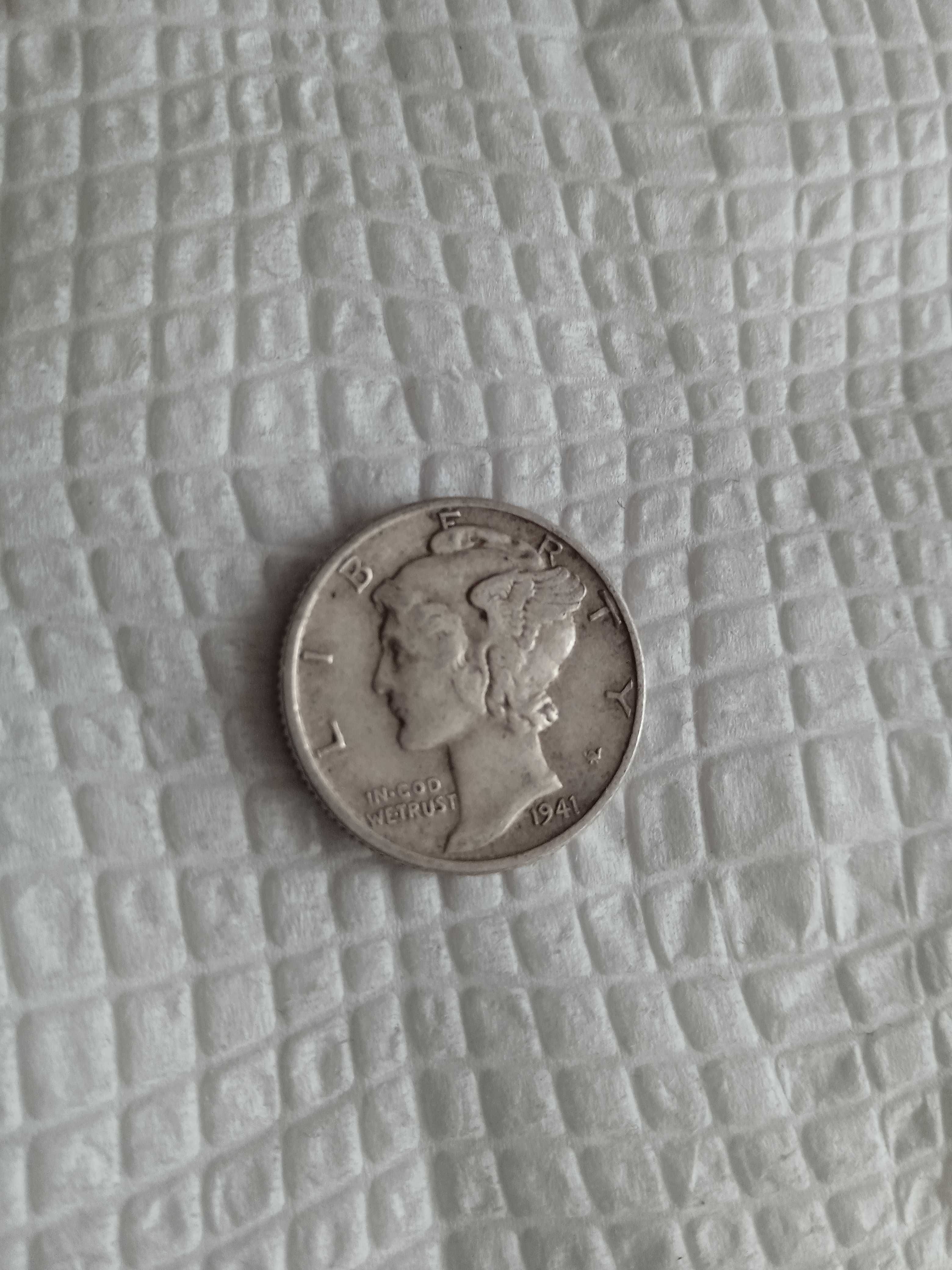 Сребърен Mercury dime, 1941 - Американски 10 цента