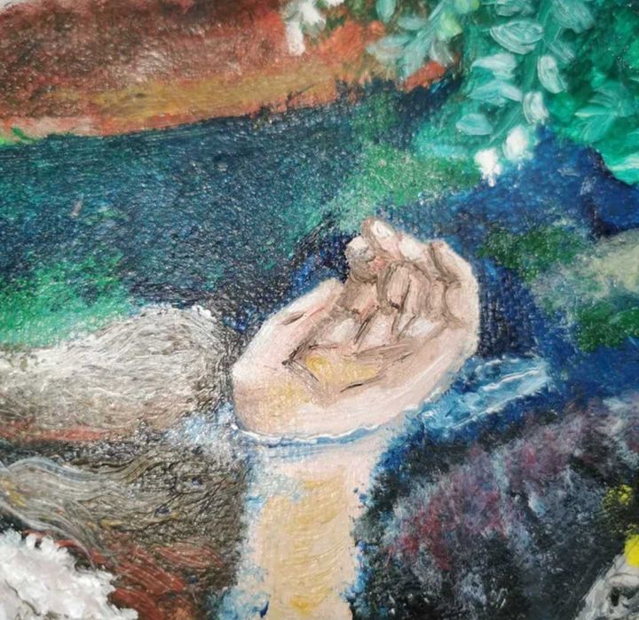 Pictura originala ulei pe pânză, reproducere Ophelia Millais