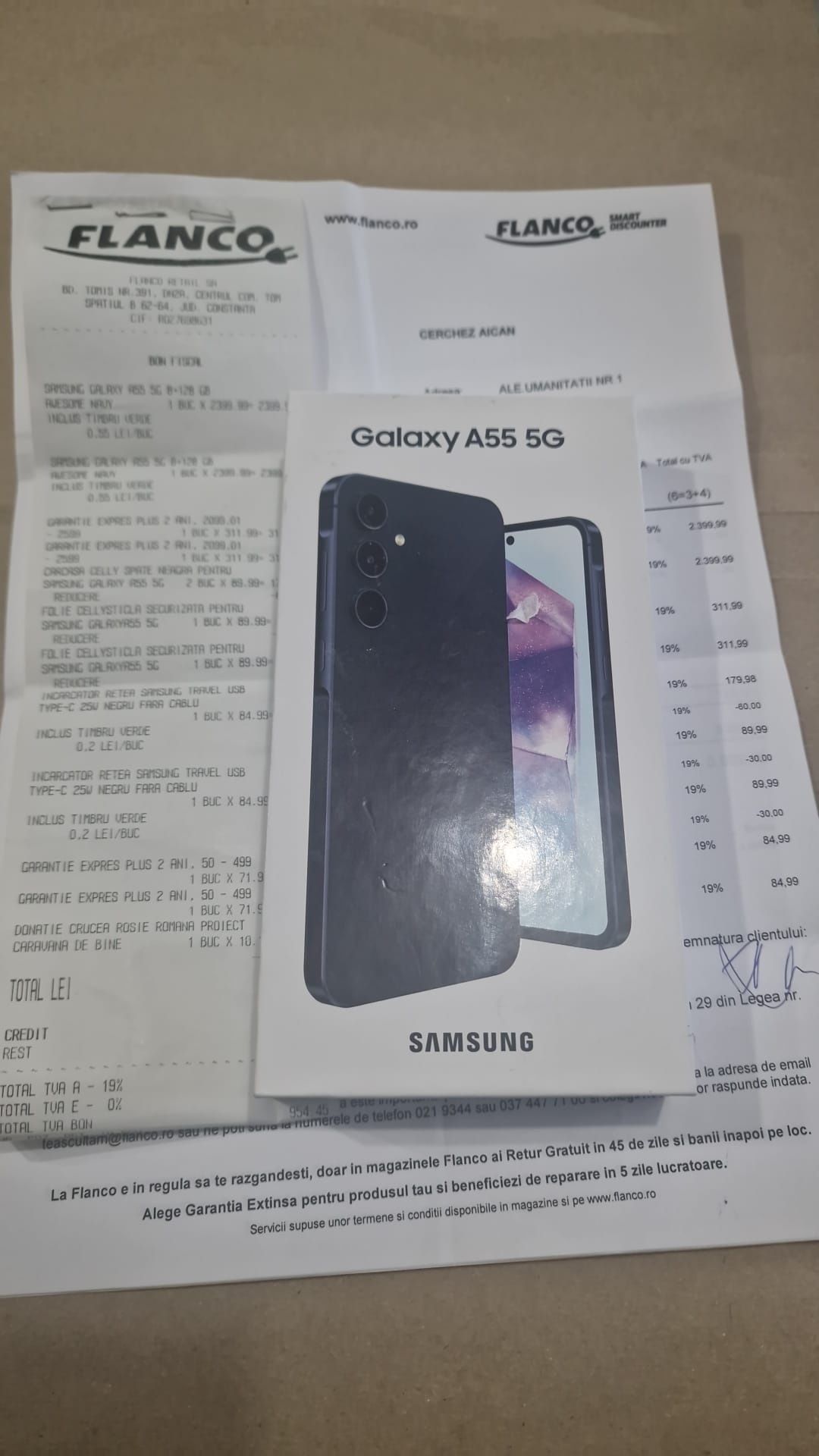 Samsung a55 5g sigilat cu factura si garantie