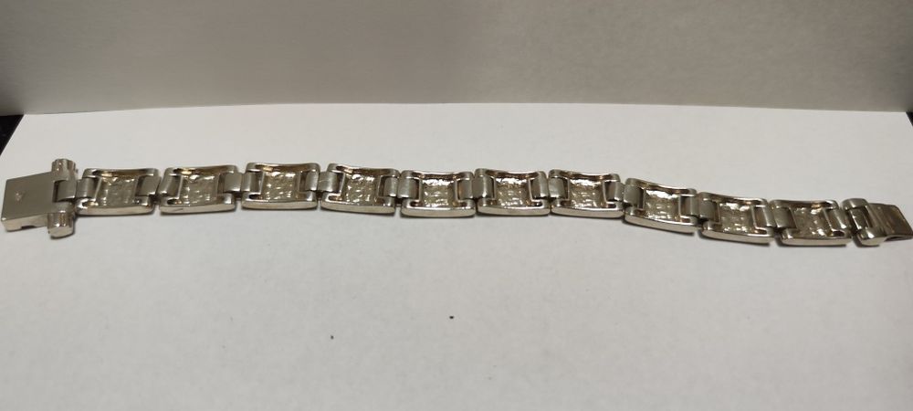 Масивна сребърна гривна 20см Унисекс