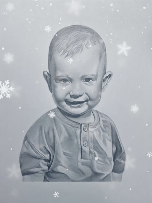 Portrete în creion personalizate Cadou Crăciun Secret Santa