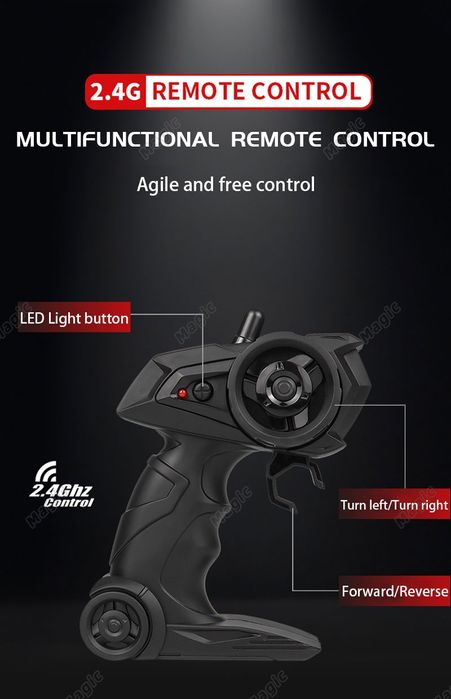 Детска количка с дистанционно управление 1:16
с LED светлина 1:16
с