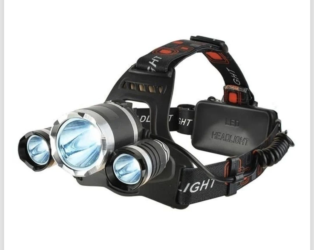 Челник за глава Head Lamp с акумулаторна батерия туристически челник