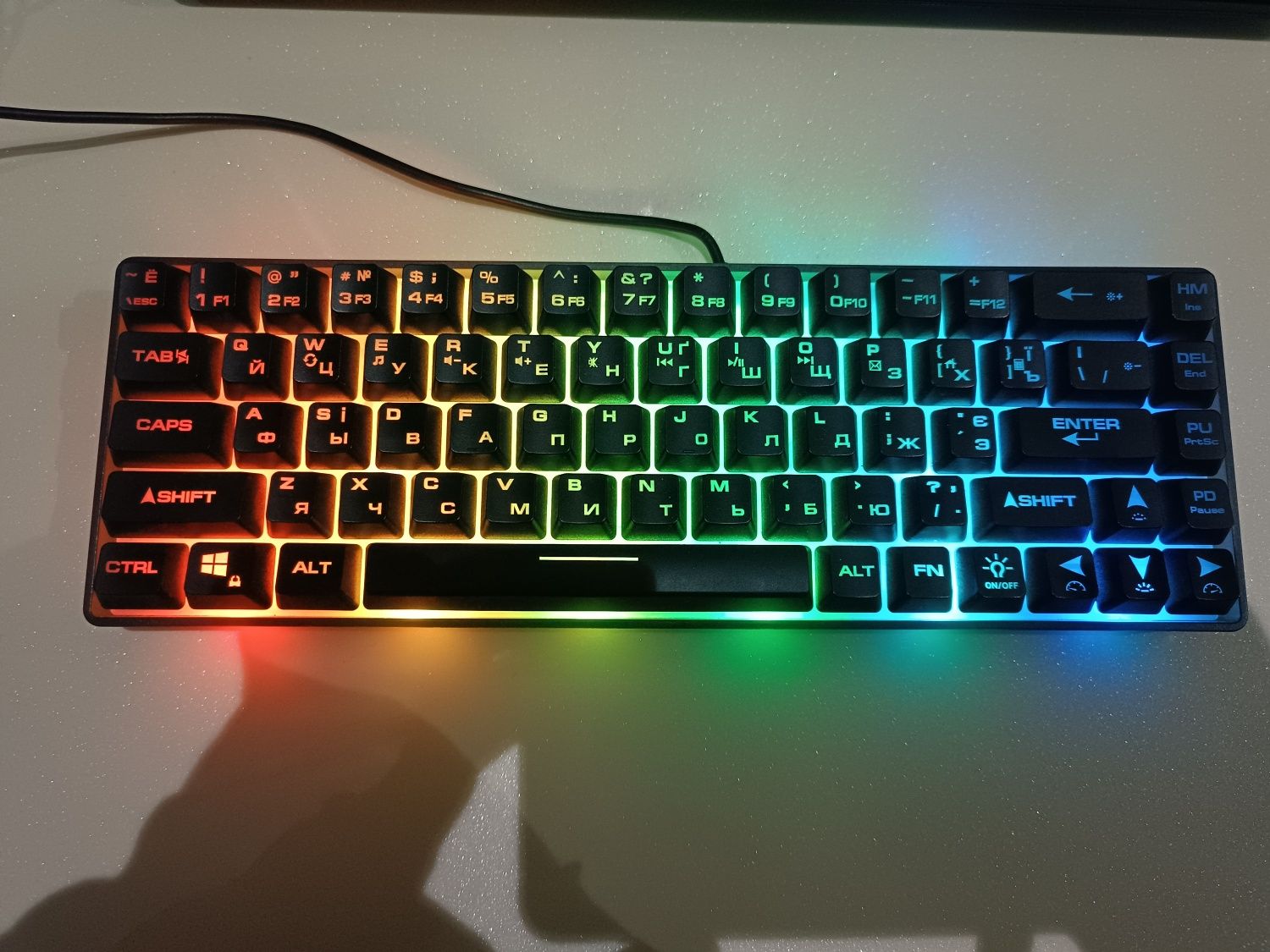 Клавиатура 2E gaming keyboard KG345 RGB 68 key