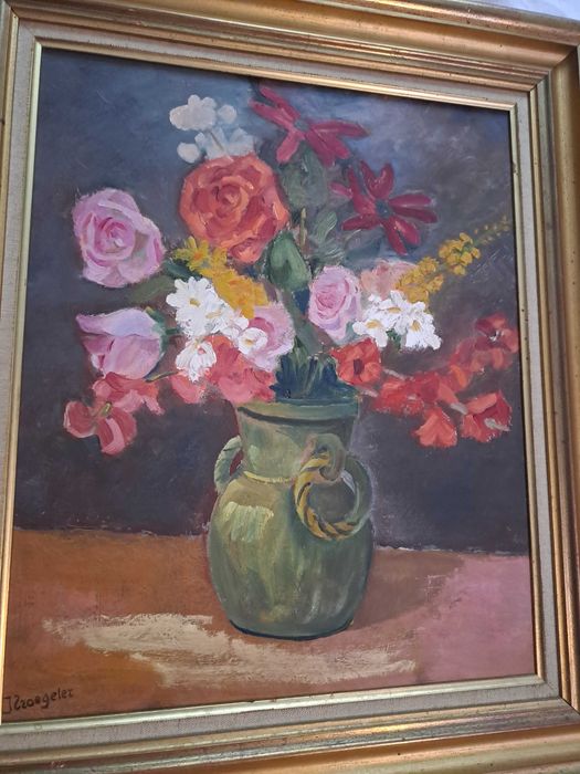 tablou pictura pe panza 71/62 cm semnat