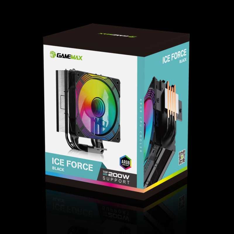 [НОВЫЙ] Кулер для процессора GameMax Ice Force Black, TDP 200W