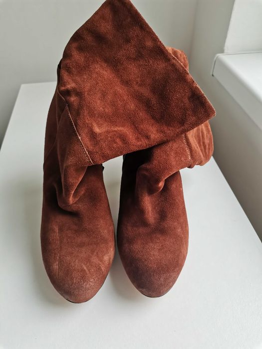 Botine piele intoarsa, made in Italy 36