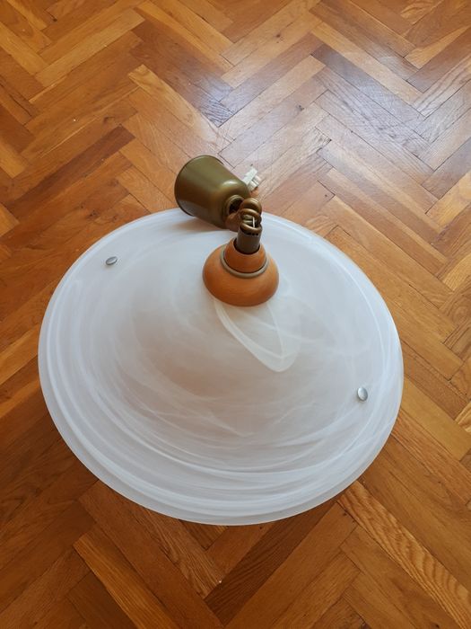 Lampă din sticlă cu lemn!