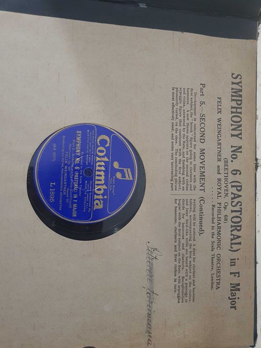 Album cu 5 placi vinil Simfonia nr. 6 Pastoral (Beethoven)