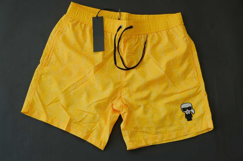 Промо KARL LAGERFELD - S - жълти мъжки бански-къси панталони