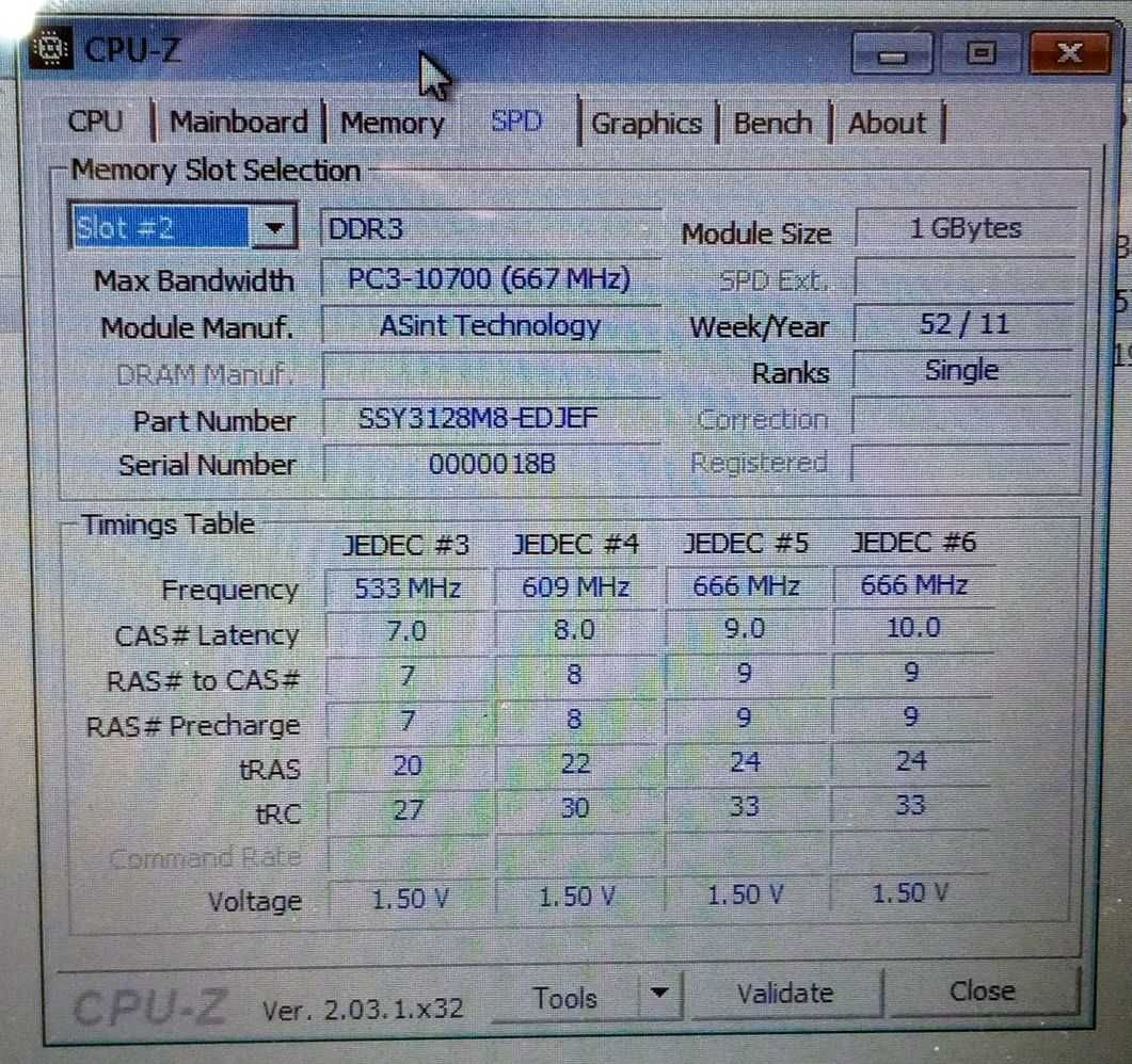 ОЗУ для ноутбука DDR3L 1 GB 1333 PC3-10700
