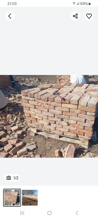 Продам красный кирпич б.у