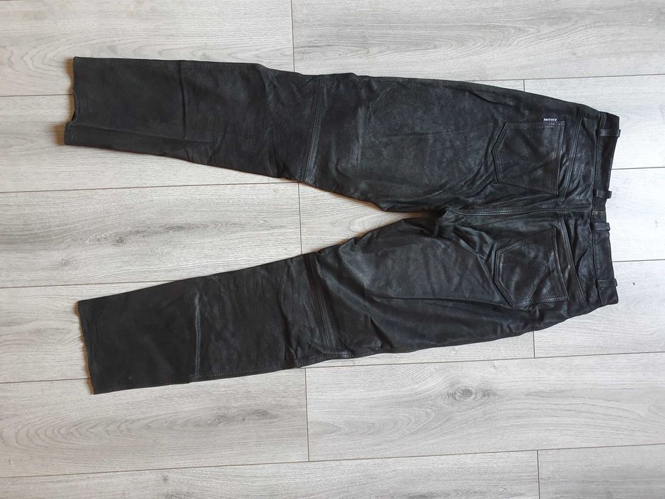 Pantaloni de piele FACTORY (rock, motor) - Marimea 42 (Talie 83 cm)