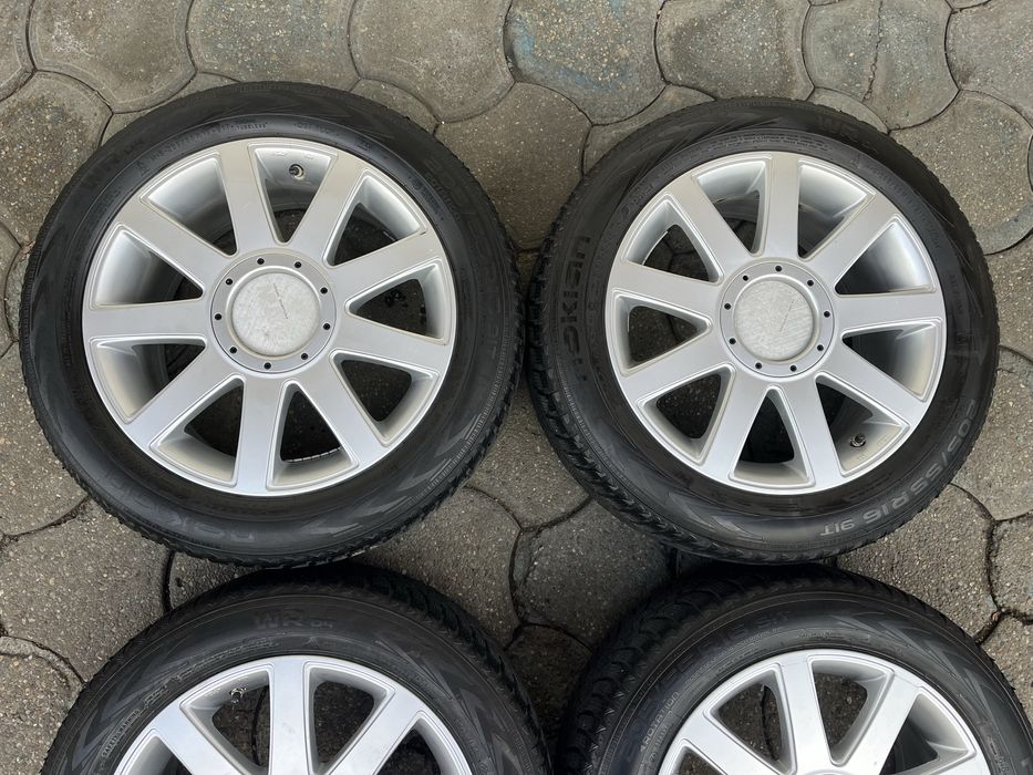 Jante 5x112mm, anvelope iarna 205/55 R16, Audi VW Seat Skoda Mercedes