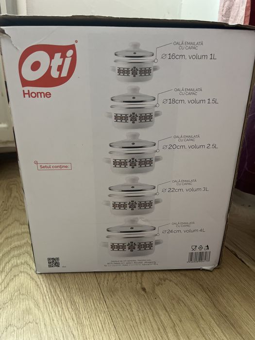 Set 5 oale cu capac emailate Noi