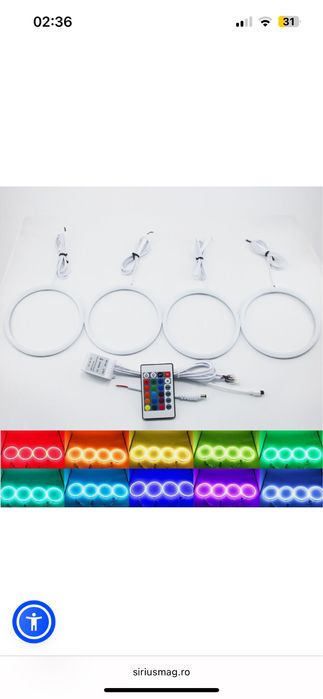 Angel Eyes led catton rgb bmw e46