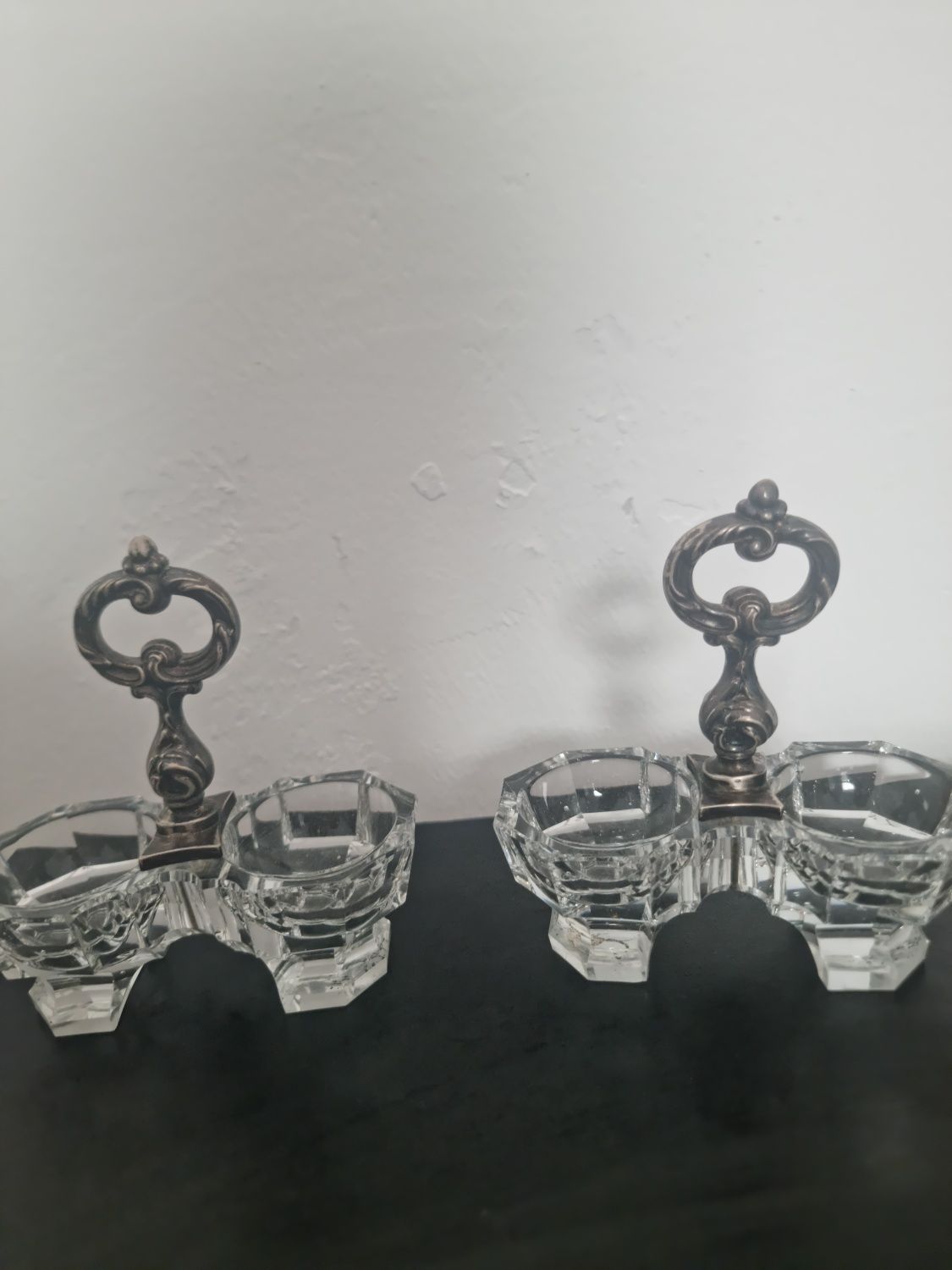 Solniță și piperniță din cristal
