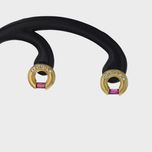 Cercei de aur galben 14k, 4,52 grame cu diamante si rubine cod 9650