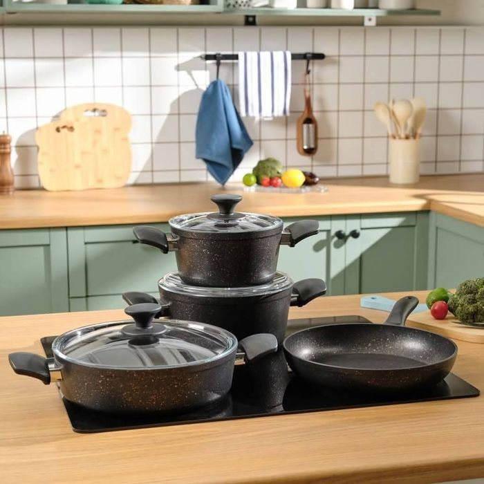 Комплект Тенджери 7части KARACA BioGranit 
BLack Gold