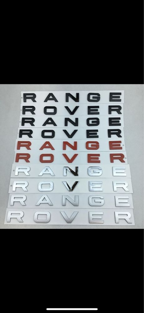 Set litere scris emblema capota portbagai Land Rover Range Rover Sport