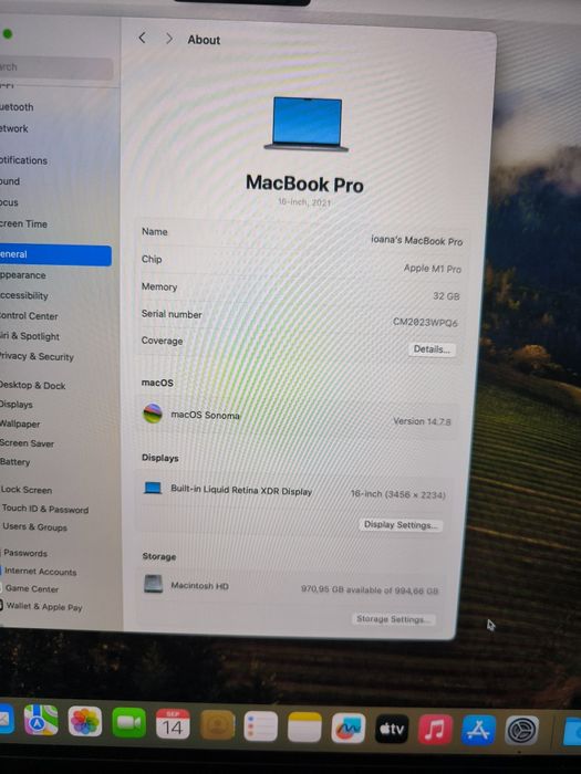 Macbook M1 Pro 16 inch