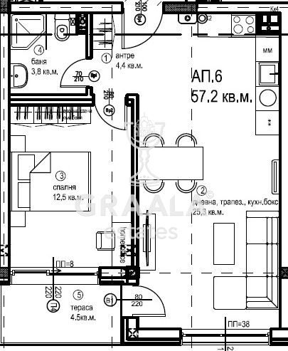Продава се Двустаен апартамент в Банкя - 67 кв.м за 2045 €/кв.м - Снимка #3