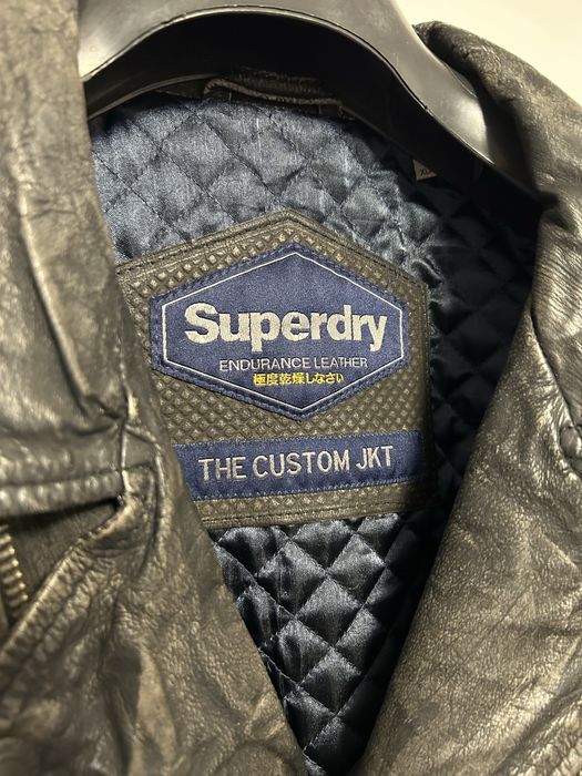 Superdry SD Endurance Custom Leather Jacket-почти ново, оригинално, XL