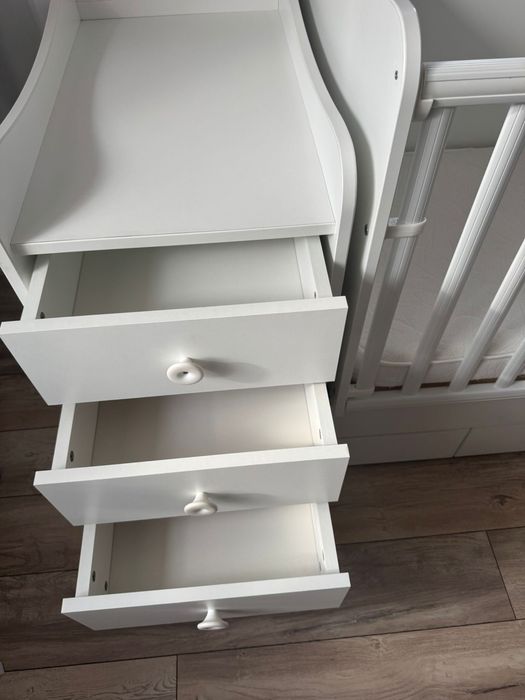 Детско Бебешко легло 3в1 Люлка Креватче Повивалник-Нощтно шкафче