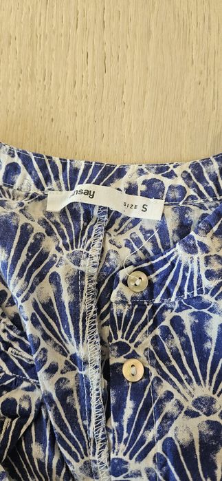 Babydoll dress albastru cu alb