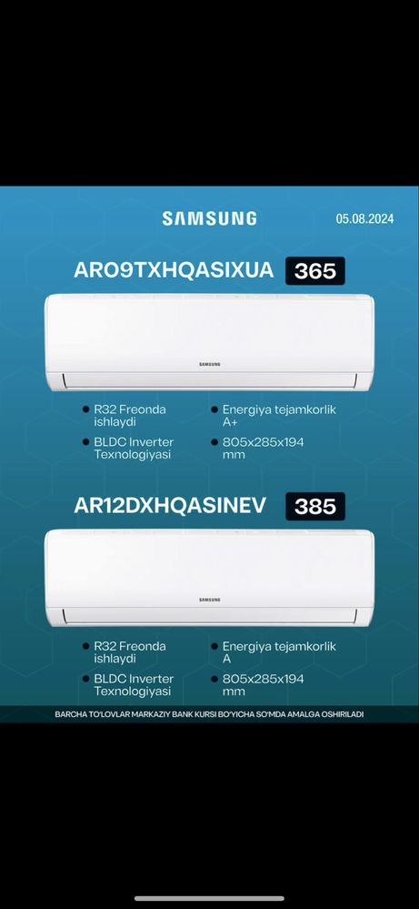 Samsung kanditsioner 12 tali inverter