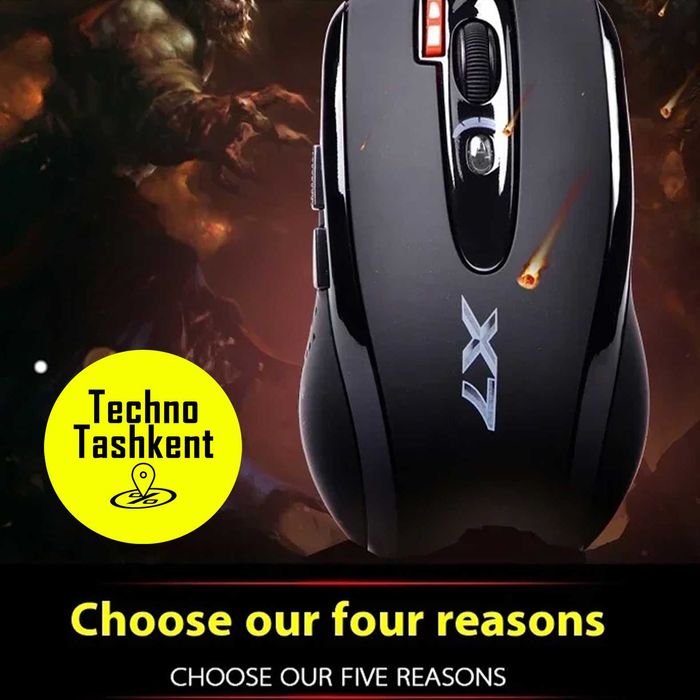 Мышь игровая проводная A4tech X7, 2000 DPI, игровая проводная мышь