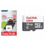 Карта памяти SanDisk Ultra microSDHC 16GB Class 10