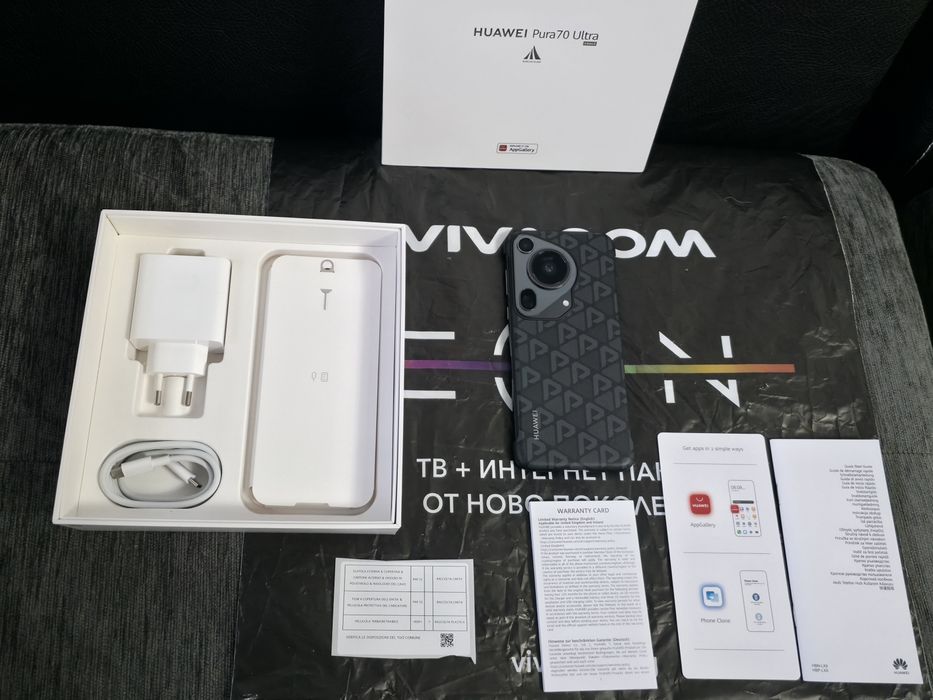***512GB Huawei Pura 70 Ultra 16GB Vivacom Гаранция 2026г. Black