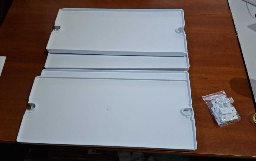 Raft telescopic baie Erica, metalic, 4 etajere, 210-270 cm, alb