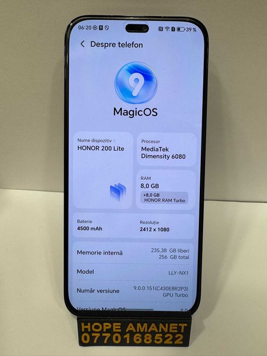 Hope Amanet P1/ HONOR 200 Lite ,256 stocare, 8GB RAM     #34393