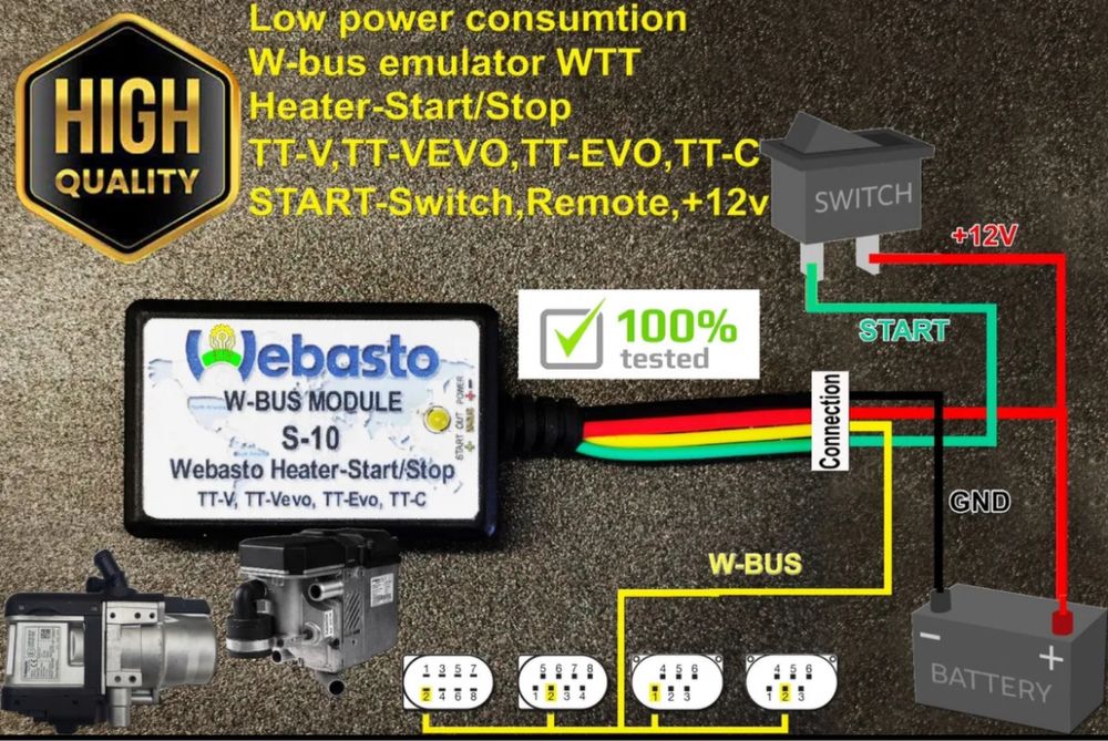 Webasto W-bus modul pornire autonomă-TT-V,TT-VEVO,TT-EVO,TT-C
