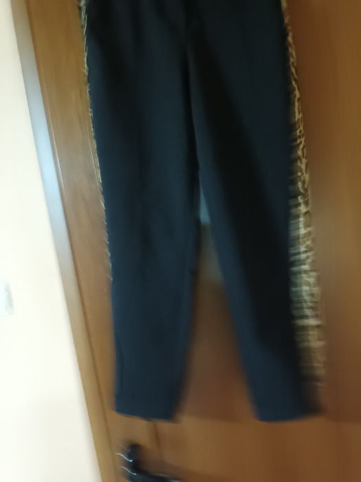 Дамски панталон с леопардов  кант