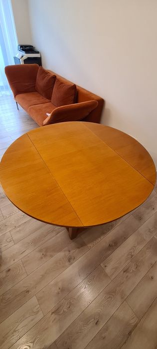 Masa extensibila lemn masiv rotunda