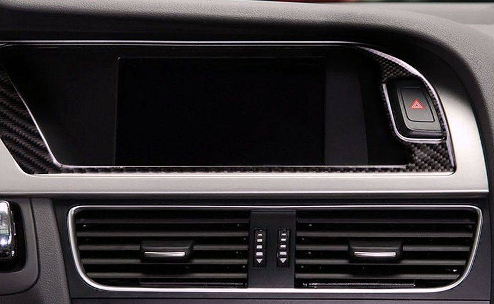 Ornament fibra carbon rama exterioara ecran bord - Audi A4 (B8), A5