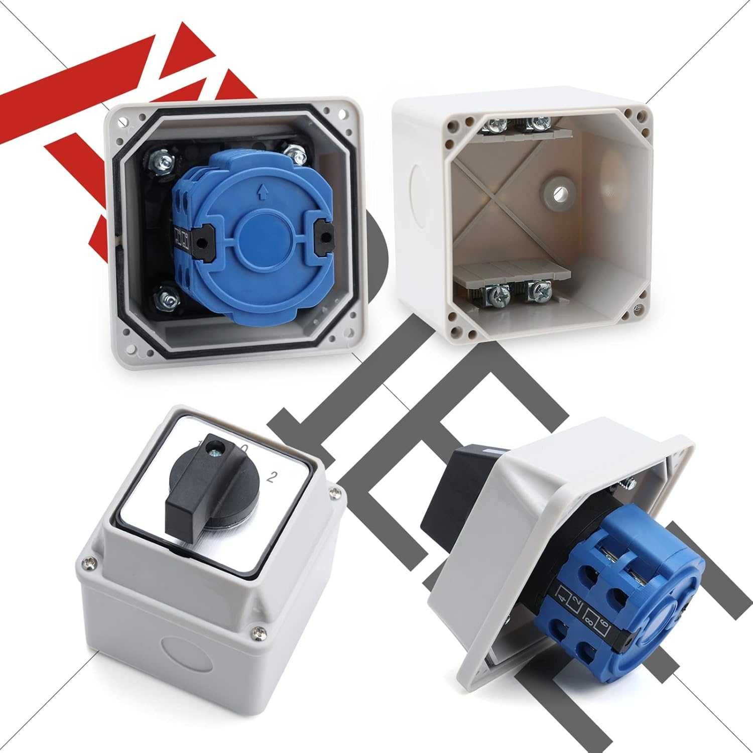 НОВ! Въртящ се ключ LW26/2, 20A, 3 позиции, 440V, 3-фазен
