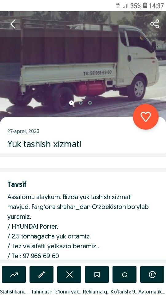 Toʻy va marosimlar uchun stol-stullar arendaga beriladi.