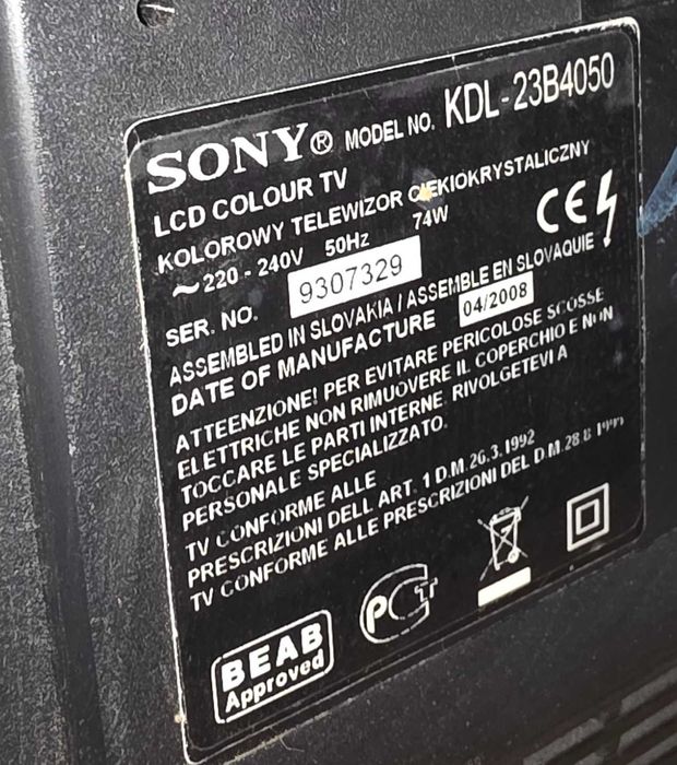 Tv de bucatarie - Sony KDL-23B4030 - 23 inch/58 cm - impecabil