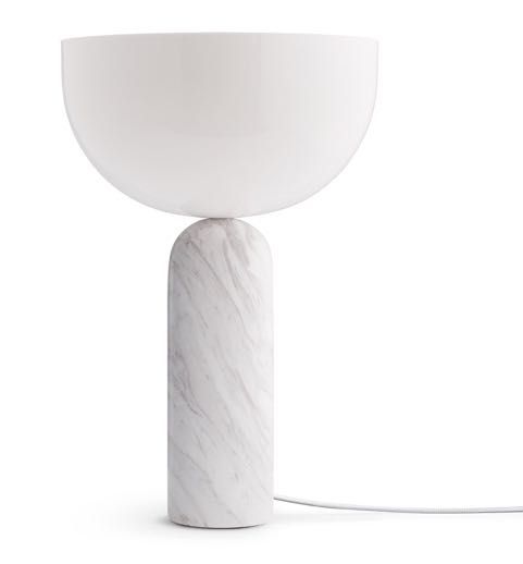 Lampa de masa Kizu, marmura alba, brand NewWorks Danemarca, noua