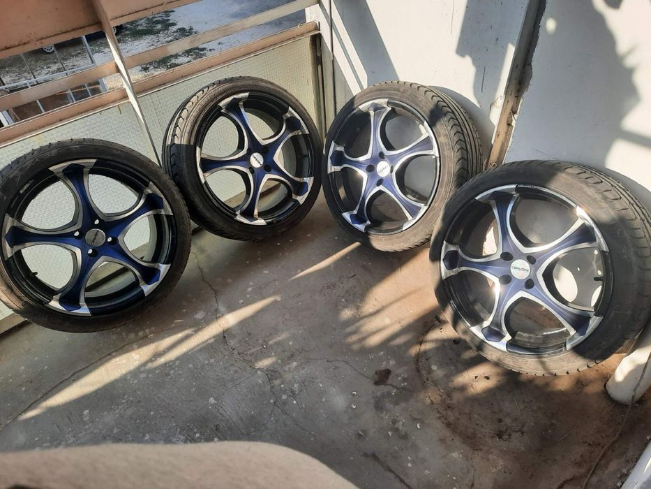 Carmani 18" джанти 4x100 с гуми 225/40 R18 (Opel, Honda, VW, Mazda)