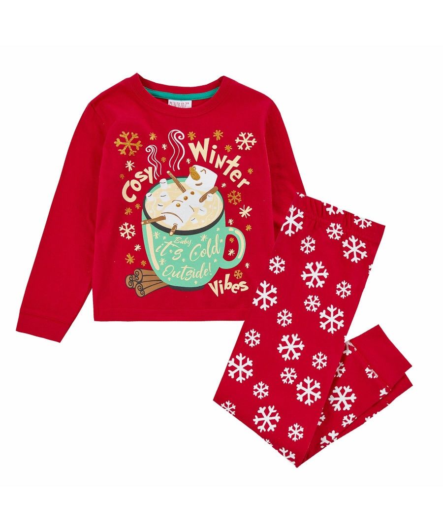 Pijamale bumbac  pentru copii cu imprimeu de Craciun/ Sarbatori iarna