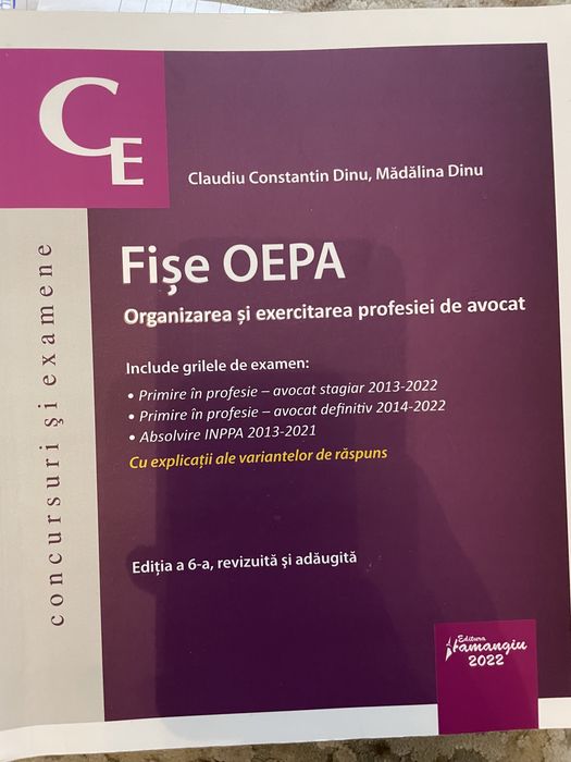 Pachet promovare garantata 100% examen Avocatua.Nu le vand separat.