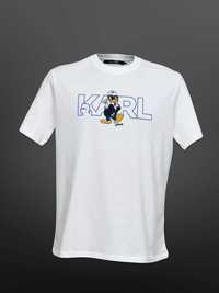 Karl Lagerfeld UNISEX бяла тениска Disney Donald Duck - S L