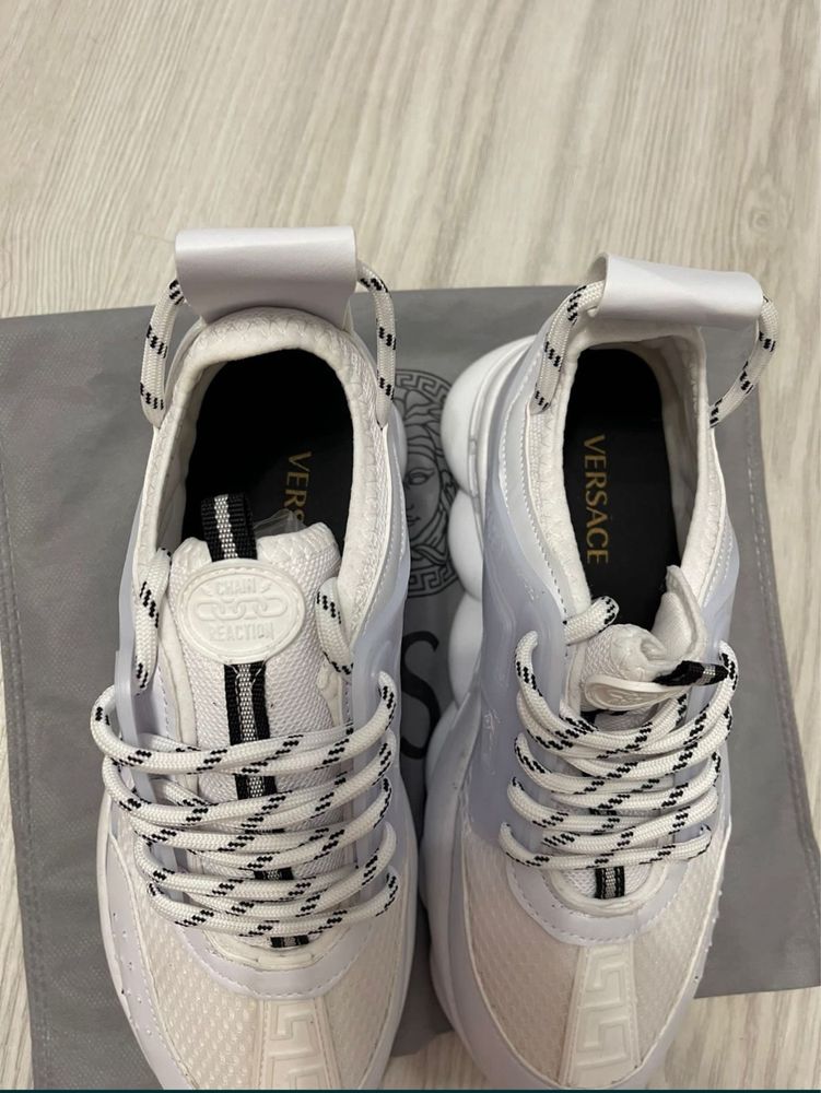 Adidasi Versace Chain Full White