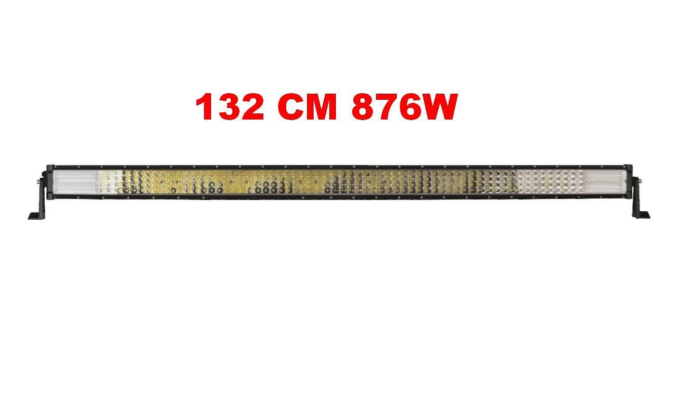 132 см 876w мощен 7d 7д led bar лед диоден бар прожектор 12v 24v 4 ред