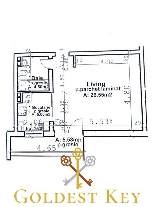 Apartament finisat si mobilat, cu o camera si balcon! Baciu - Petrom